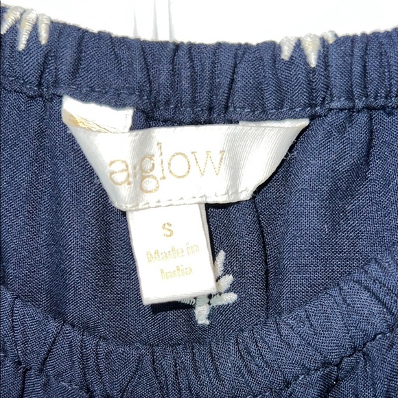 a:glow Navy Blue Off-Shoulder Maternity Dress - Picture 5 of 6